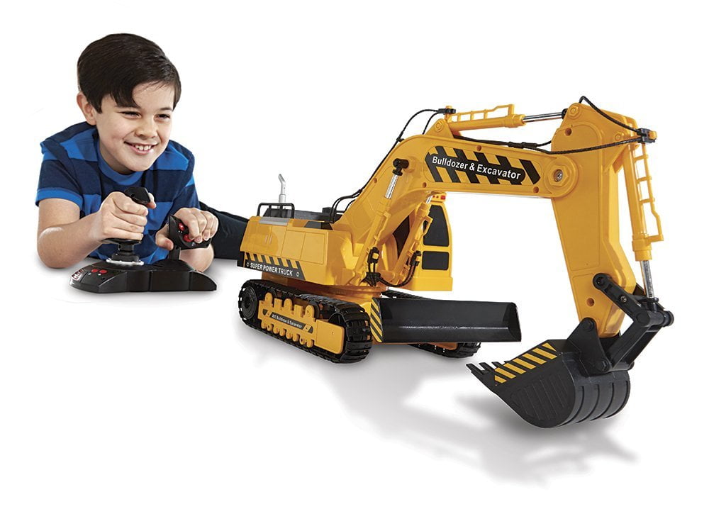 toy excavator with tracks